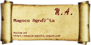 Magocs Agnéta névjegykártya
